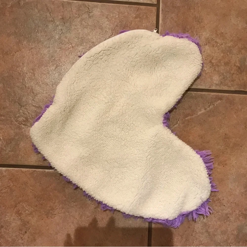 Purple Heart pillow fluffy throw pillow case with side zipper super cute feminin